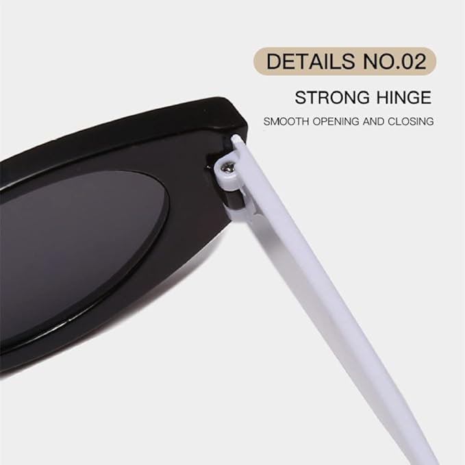 Vintage Punk Sunglasses for Women & Men - Retro Fashion Eyeglasses with PC Frame- UV 400