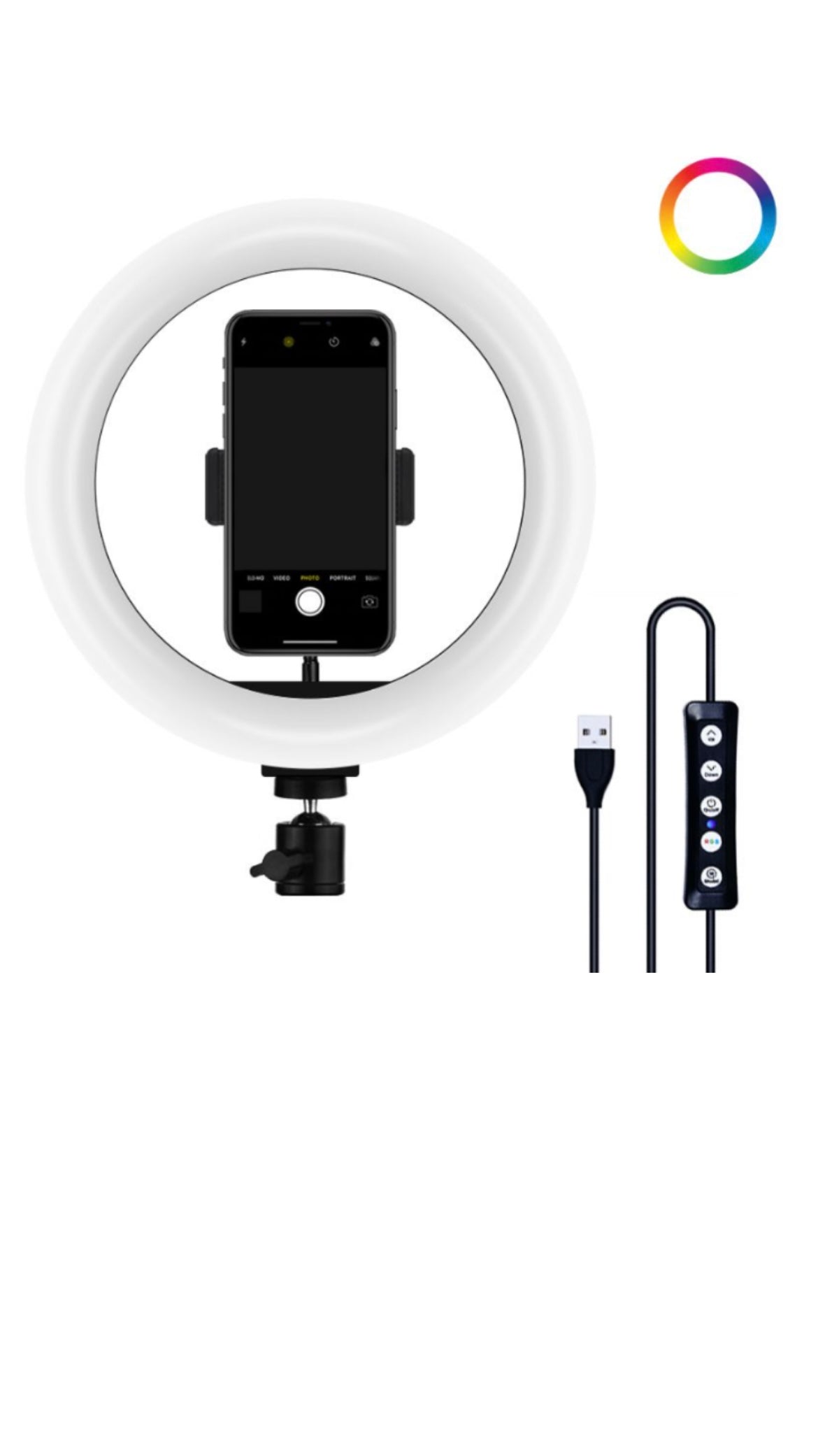 RGB Ring Light for content creation and Teaching Engish Online