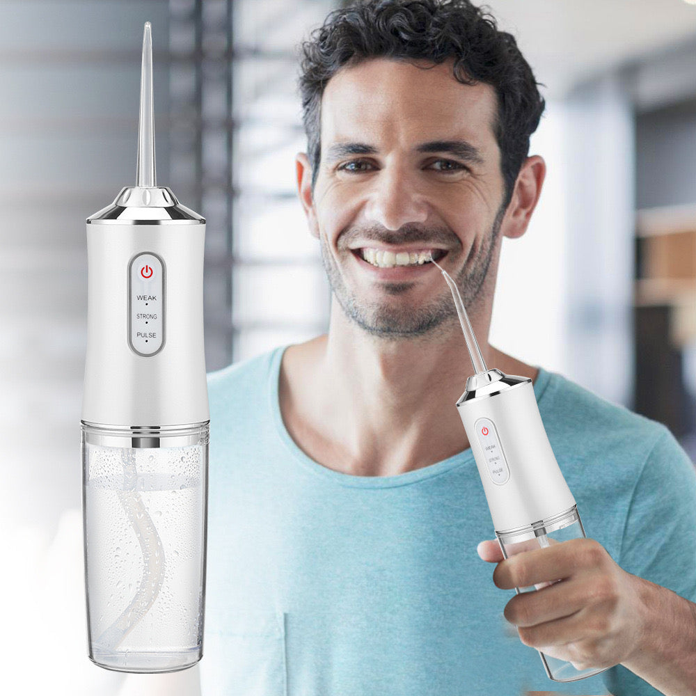 Portable USB Rechargeable Oral Irrigator - 220ML Waterproof Water Flosser for Teeth Cleaning