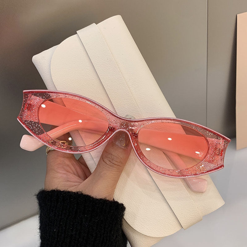 Vintage Punk Sunglasses for Women & Men - Retro Fashion Eyeglasses with PC Frame- UV 400