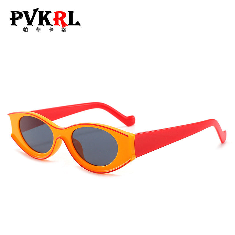 Vintage Punk Sunglasses for Women & Men - Retro Fashion Eyeglasses with PC Frame- UV 400