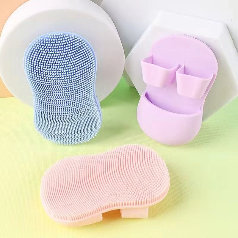 Soft Fingers Silicone Cleansing Brush, 2024 New Gentle Non-Slip Facial Exfoliator Massage Scrubber, Mini Handheld Face Scrubber for Women (Blue-1pcs)