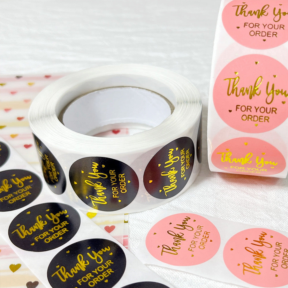 Thank You Stickers - Decorative Labels for Gifts, Packaging, and Small Businesses