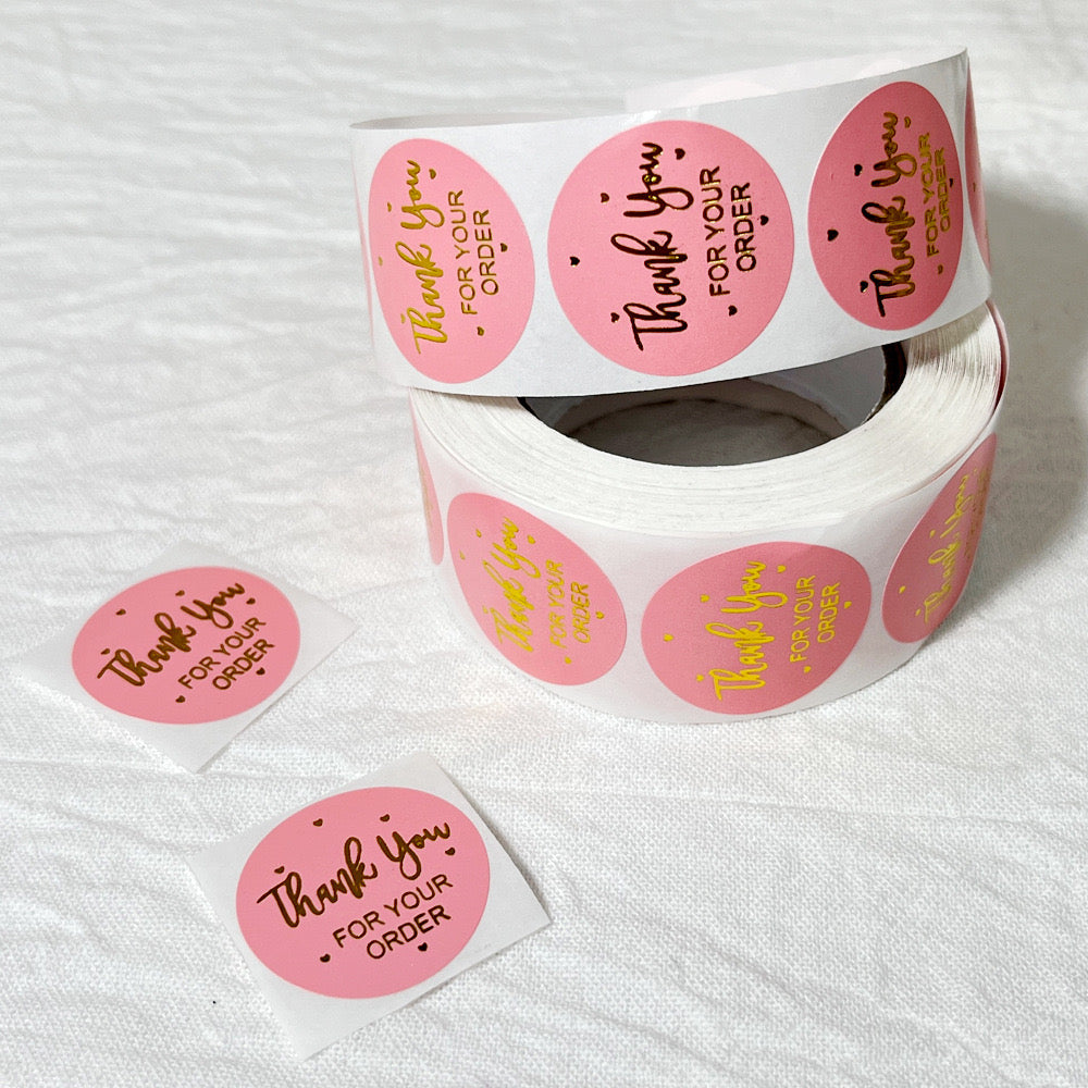 Thank You Stickers - Decorative Labels for Gifts, Packaging, and Small Businesses