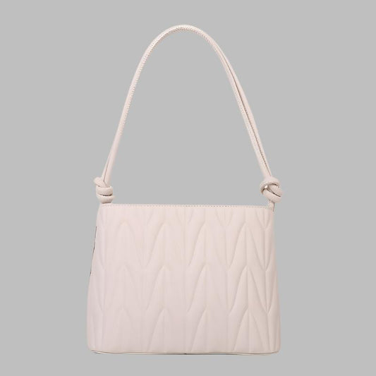 Esther Handbag - Luxury PU Bucket Bag | 2023 Summer Trendy Women's Stripe Underarm Bag | Simple Fashion Versatile Zipper Shoulder Bag
