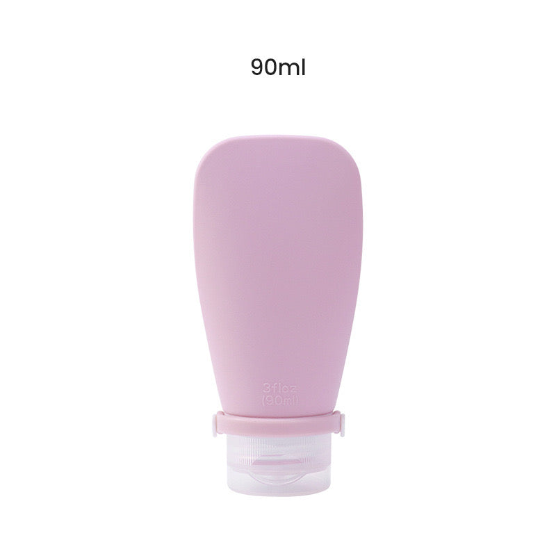 Leak-Proof Silicone Travel Bottles(Decanter) Set | 100% BPA-Free, Food Grade, Portable Toiletry Containers for Travel | 4-Pack (90ml, 60ml) | Safe for Liquids, Toiletries, Shampoo, Conditioner & More