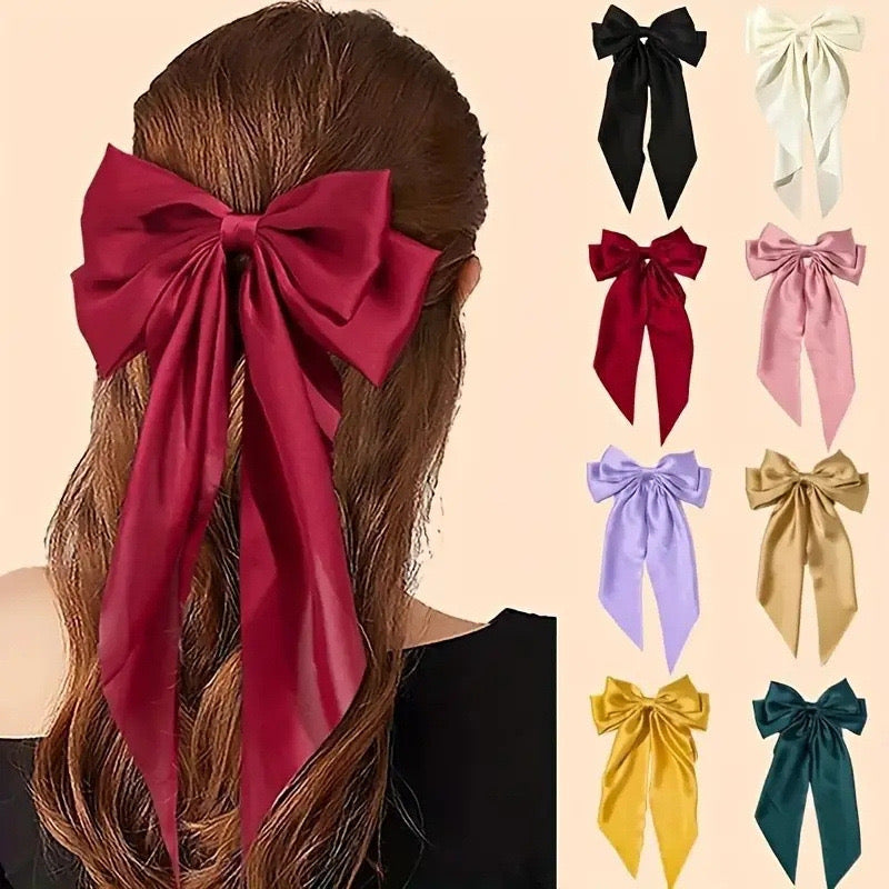 Elegant Oversized Satin Hairbow – Stylish Hair Accessory for Any Occasion
