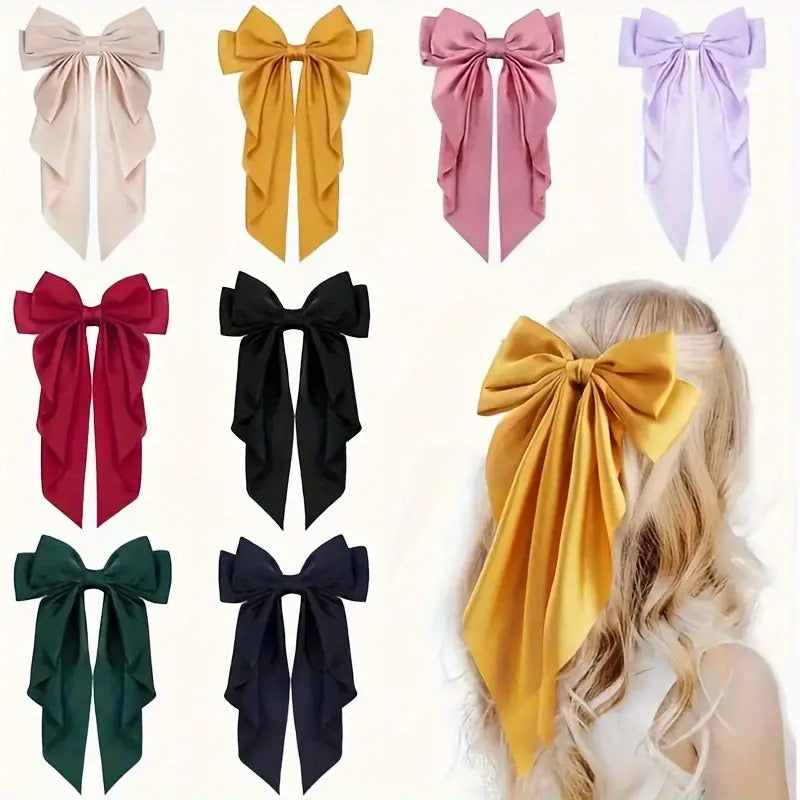 Elegant Oversized Satin Hairbow – Stylish Hair Accessory for Any Occasion
