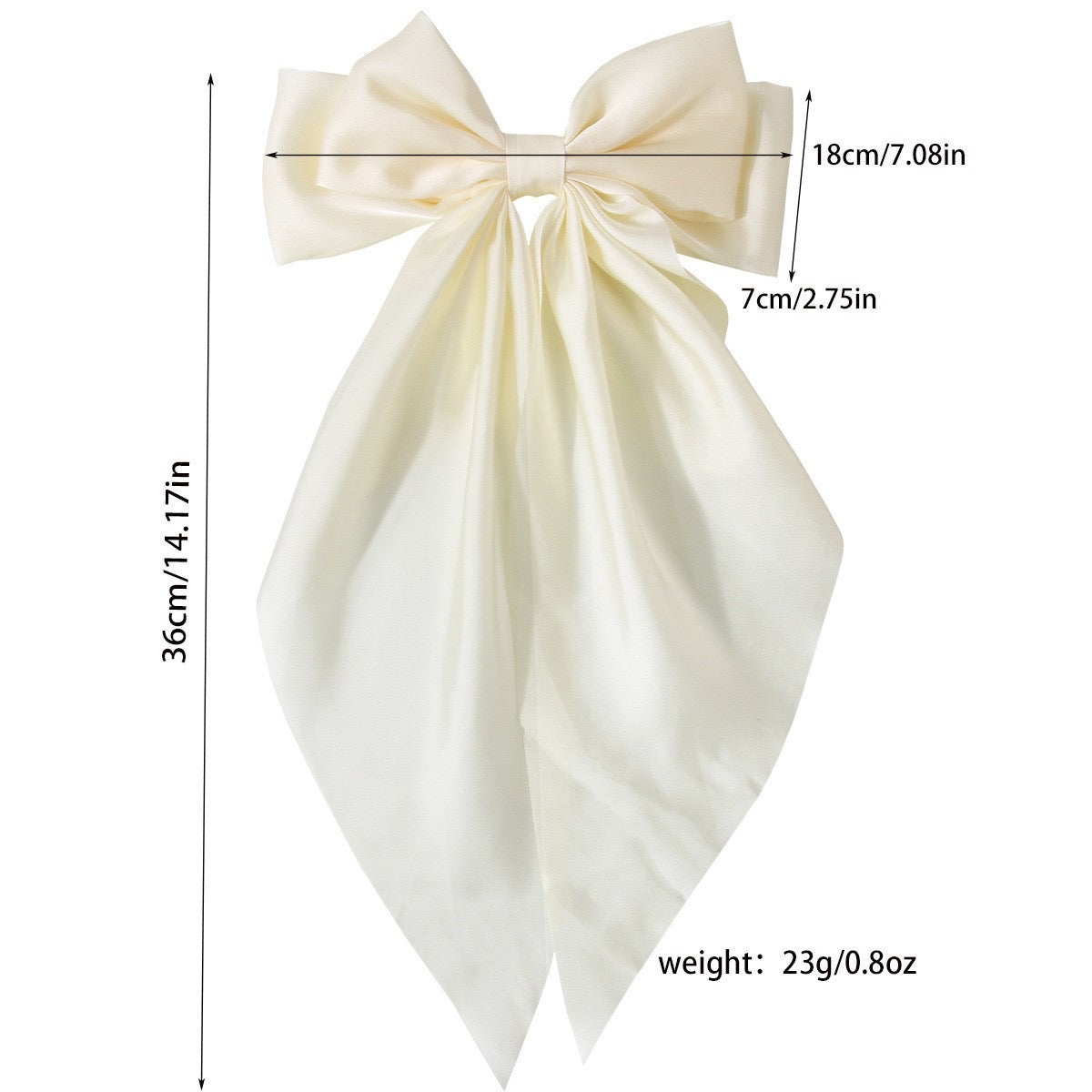 Elegant Oversized Satin Hairbow – Stylish Hair Accessory for Any Occasion