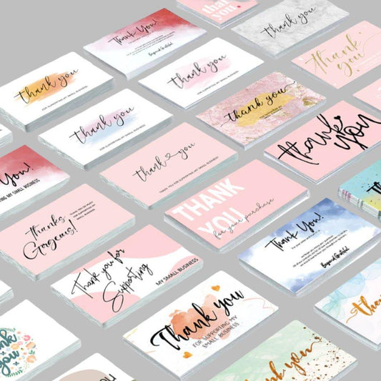 50pcs Thank You Gift cards - Ideal Labels for Small Business- Gift Packages, and Handmade Products