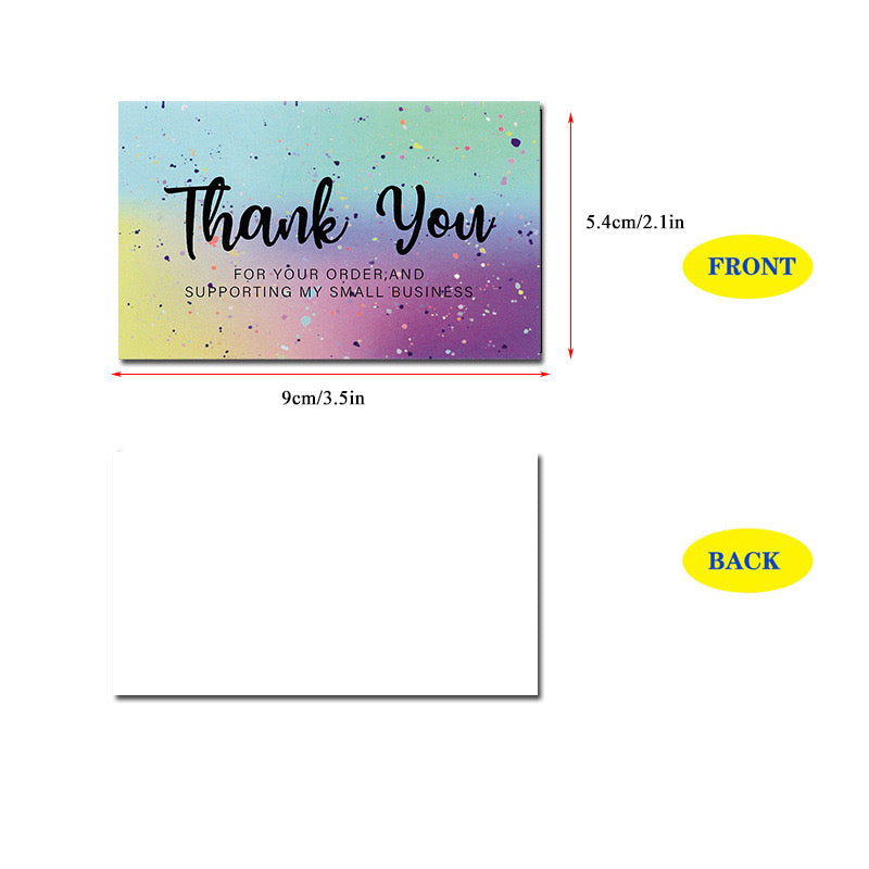 50pcs Thank You Gift cards - Ideal Labels for Small Business- Gift Packages, and Handmade Products