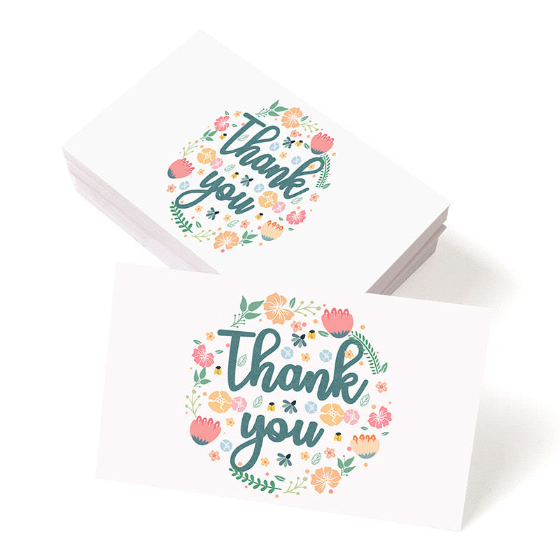 50pcs Thank You Gift cards - Ideal Labels for Small Business- Gift Packages, and Handmade Products