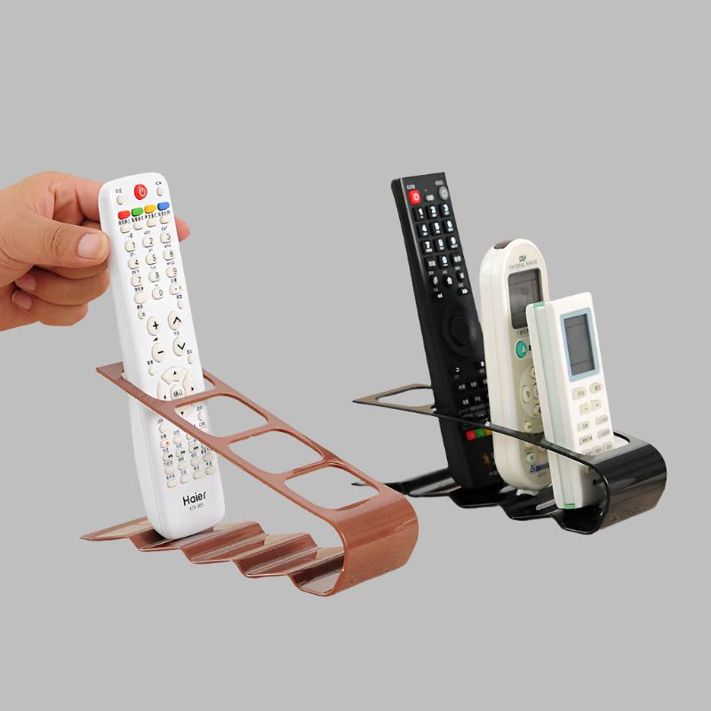 4-Compartment Remote Control Storage Holder - Desktop Plastic Organizer Rack